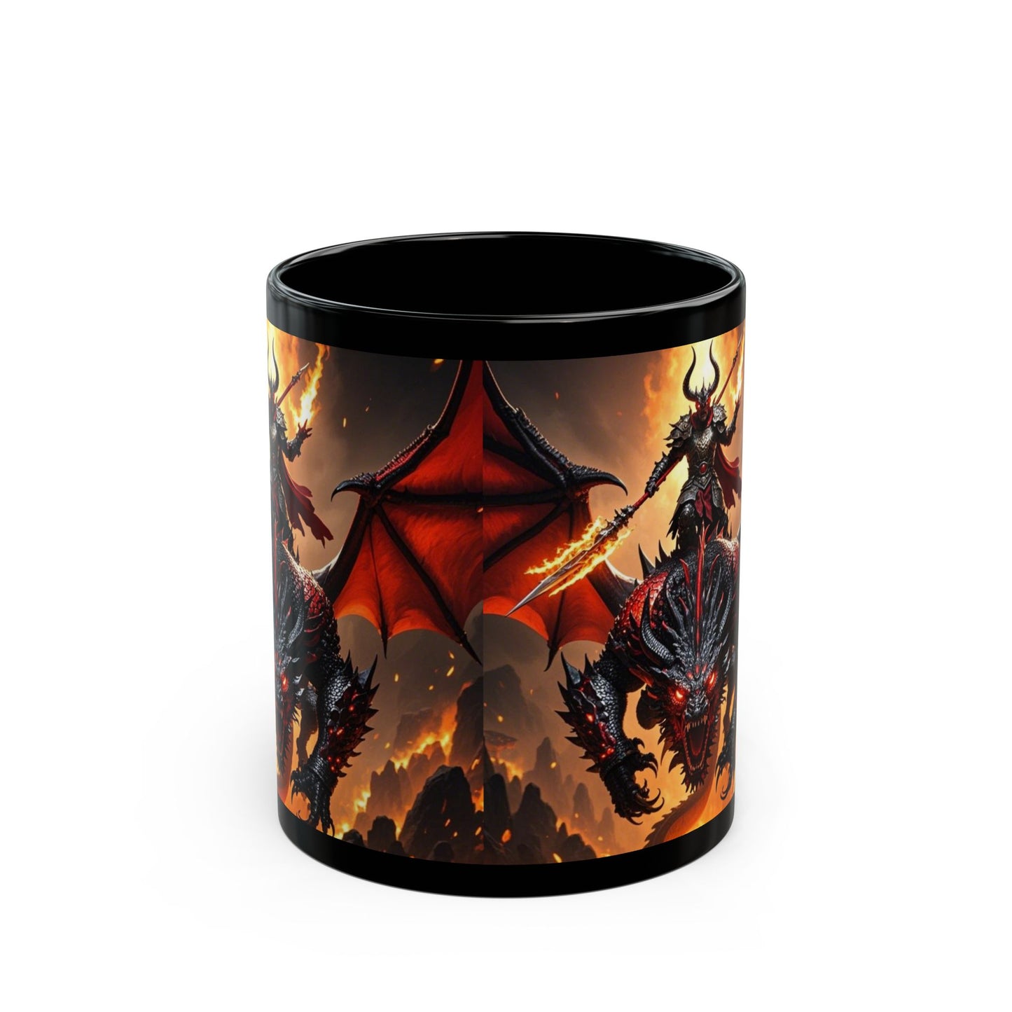 taza negra demoniaca (11oz, 15oz)