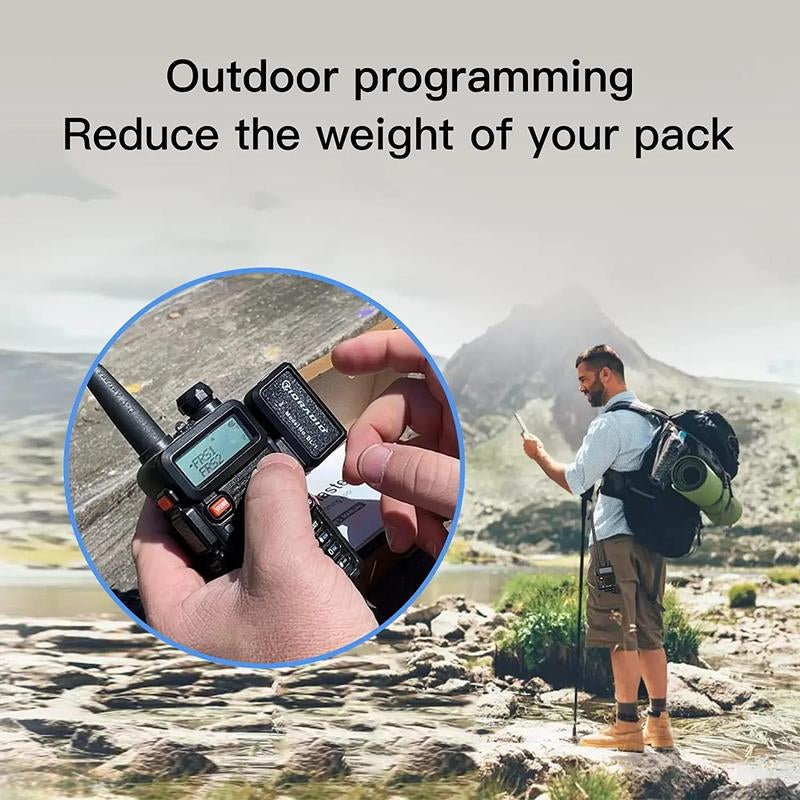 Wireless Programmer for Walkie-Talkie, Replacement Programming Cable, Phone APP One-Key Programming, Searching for Nearby Repeaters for Most Models of Walkie-Talkies, Walkie Talkie Radio, Outdoor Emergency Tool, Fall Gift, Gift for Girlfriend