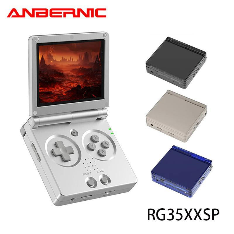 ANBERNIC 3.5 Inch IPS Screen Handheld Game Console, Flip Handheld Game Console, Bluetooth-Compatible 4.2 Retro Consoles, Handheld Game Device, Idea Gifts for Friend, Game Peripherals, Gaming Stuff