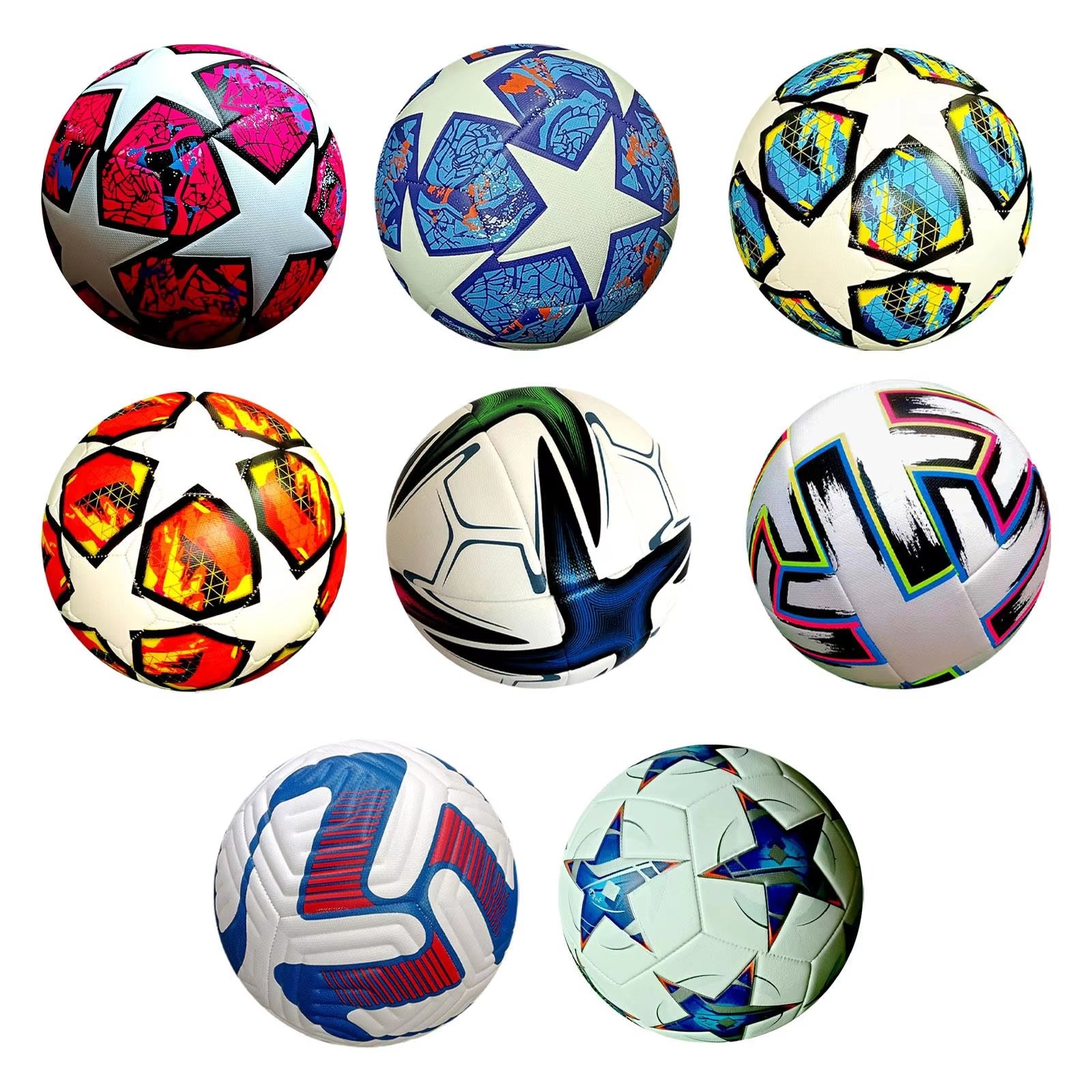 Soccer Ball Size 5 Novelty Patterns Soccer Training Professional Training Ball for Game School Practice Competition Outdoor Toys