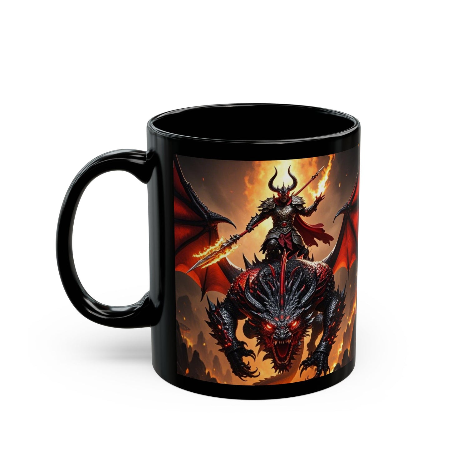 taza negra demoniaca (11oz, 15oz)