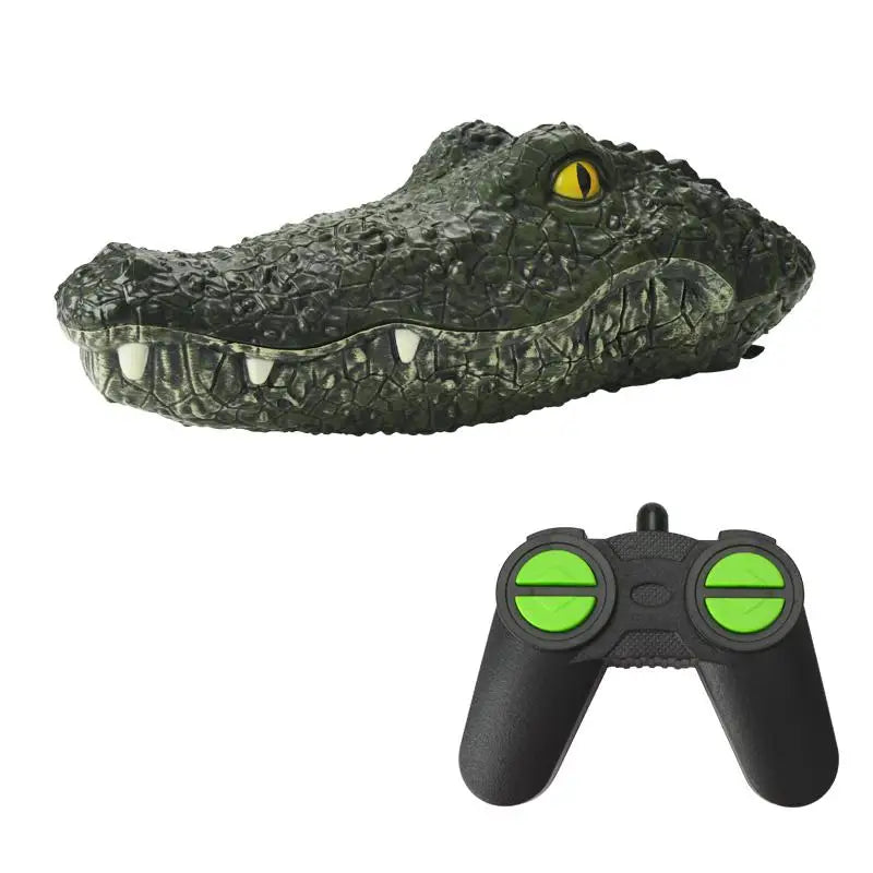 RC Crocodile Head Boat Ship Toy Simulation 2.4G Remote Control Joke Alligator Decoy Electric Toys Summer Water Spoof Toys Gift